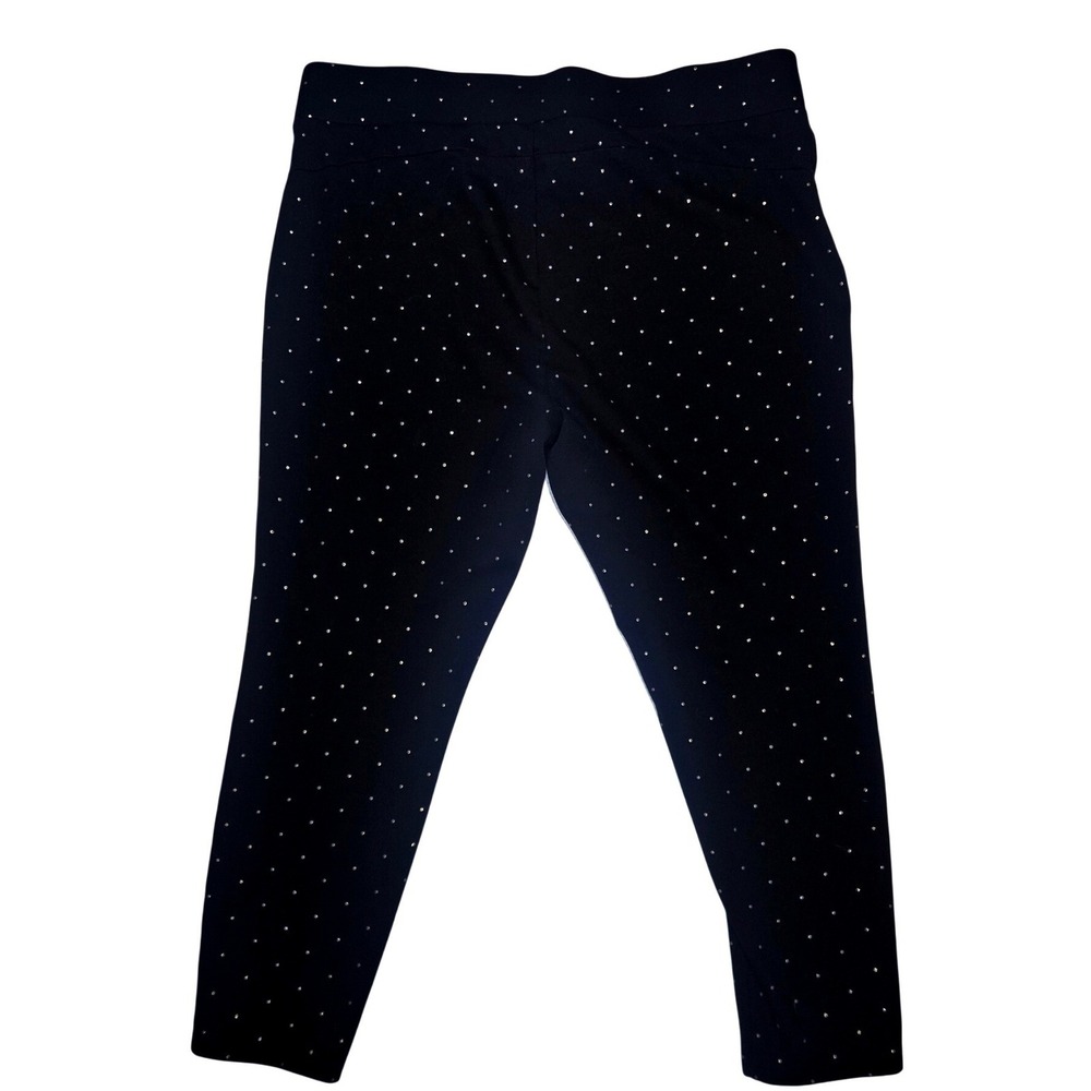 Philosophy Republic Clothing Black Silver Polka Dot Leggings Plus Size 2X - Picture 5 of 5